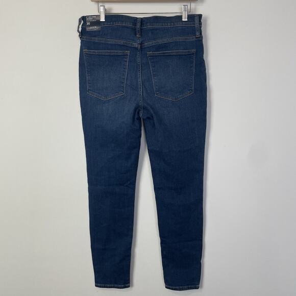 J. Crew Factory 9" mid-rise skinny jean in signature stretch 30 CB396 Navy - Picture 3 of 12